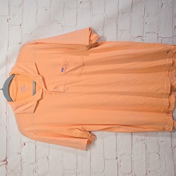 Peter Millar Orange Pocket Polo Shirt Classic Design Seaside Wash Mens Size M - Picture 1 of 11
